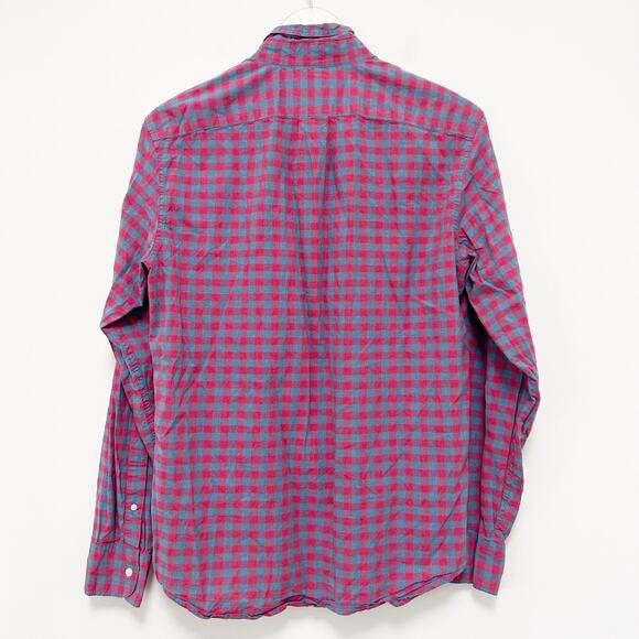 J. Crew Plaid Organic Cotton Slim Fit Long Sleeve Button Down Sz M - Picture 5 of 5